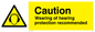 WP278: wearing of hearing protection recommended