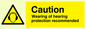 WP278: wearing of hearing protection recommended