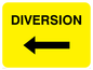 WR550: diversion arrow left