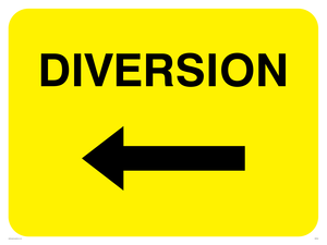 WR550: diversion arrow left