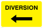 WR550: diversion arrow left