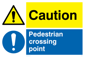 WR5623: Caution Pedestrian crossing point