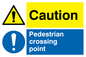 WR5623: Caution Pedestrian crossing point
