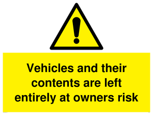 WR5661: Vehicles and their contents are left entirely at owners risk