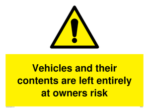 WR5661: Vehicles and their contents are left entirely at owners risk