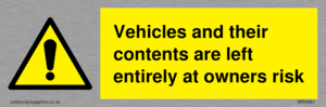 WR5661: Vehicles and their contents are left entirely at owners risk