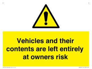 WR5661: Vehicles and their contents are left entirely at owners risk