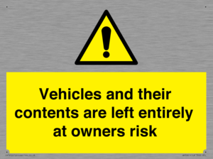 WR5661: Vehicles and their contents are left entirely at owners risk