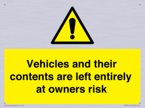 WR5661: Vehicles and their contents are left entirely at owners risk