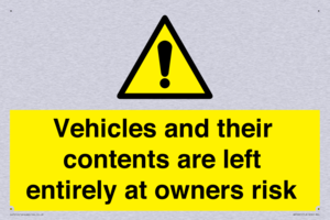 WR5661: Vehicles and their contents are left entirely at owners risk