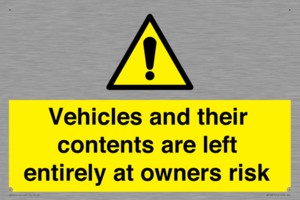 WR5661: Vehicles and their contents are left entirely at owners risk