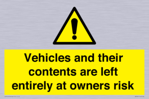 WR5661: Vehicles and their contents are left entirely at owners risk
