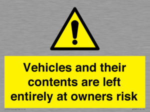 WR5661: Vehicles and their contents are left entirely at owners risk