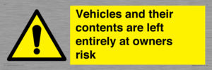 WR5661: Vehicles and their contents are left entirely at owners risk