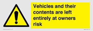 WR5661: Vehicles and their contents are left entirely at owners risk