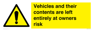 WR5661: Vehicles and their contents are left entirely at owners risk