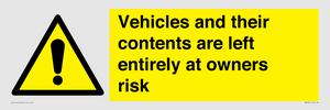 WR5661: Vehicles and their contents are left entirely at owners risk