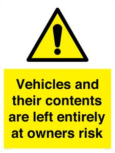 WR5661: Vehicles and their contents are left entirely at owners risk
