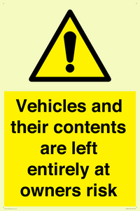 WR5661: Vehicles and their contents are left entirely at owners risk