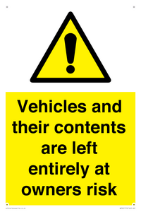 WR5661: Vehicles and their contents are left entirely at owners risk