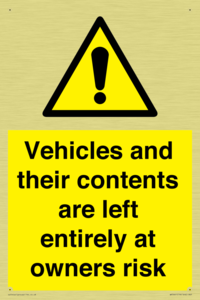 WR5661: Vehicles and their contents are left entirely at owners risk
