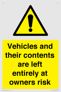 WR5661: Vehicles and their contents are left entirely at owners risk
