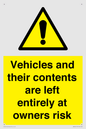WR5661: Vehicles and their contents are left entirely at owners risk
