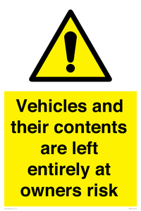 WR5661: Vehicles and their contents are left entirely at owners risk