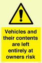 WR5661: Vehicles and their contents are left entirely at owners risk