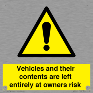 WR5661: Vehicles and their contents are left entirely at owners risk