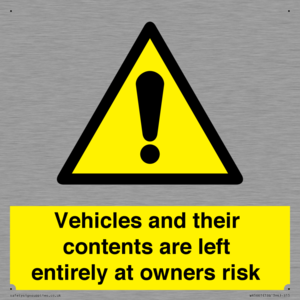 WR5661: Vehicles and their contents are left entirely at owners risk