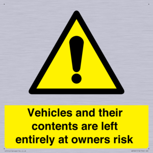 WR5661: Vehicles and their contents are left entirely at owners risk