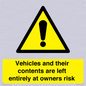 WR5661: Vehicles and their contents are left entirely at owners risk