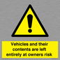 WR5661: Vehicles and their contents are left entirely at owners risk