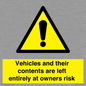 WR5661: Vehicles and their contents are left entirely at owners risk