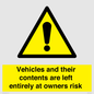 WR5661: Vehicles and their contents are left entirely at owners risk