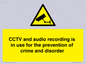 WT10554: CCTV and audio recording is in use for the prevention of crime and disorder