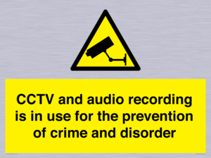 WT10554: CCTV and audio recording is in use for the prevention of crime and disorder