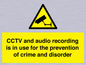 WT10554: CCTV and audio recording is in use for the prevention of crime and disorder