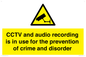 WT10554: CCTV and audio recording is in use for the prevention of crime and disorder
