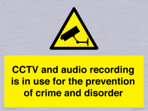 WT10554: CCTV and audio recording is in use for the prevention of crime and disorder