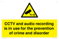 WT10554: CCTV and audio recording is in use for the prevention of crime and disorder