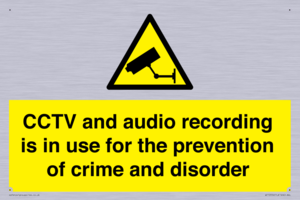 WT10554: CCTV and audio recording is in use for the prevention of crime and disorder