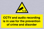 WT10554: CCTV and audio recording is in use for the prevention of crime and disorder