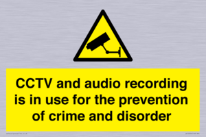WT10554: CCTV and audio recording is in use for the prevention of crime and disorder