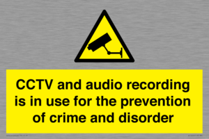 WT10554: CCTV and audio recording is in use for the prevention of crime and disorder