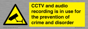 WT10554: CCTV and audio recording is in use for the prevention of crime and disorder