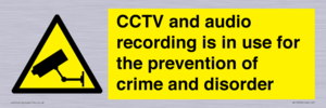 WT10554: CCTV and audio recording is in use for the prevention of crime and disorder