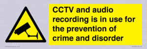WT10554: CCTV and audio recording is in use for the prevention of crime and disorder