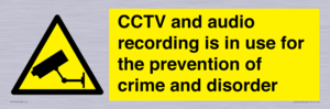 WT10554: CCTV and audio recording is in use for the prevention of crime and disorder
